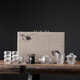 Langting Yafang Chinese high-end gilt silver glazed Kung Fu tea set teapot cover bowl tea sea tea cup home office living room complete tea set gift box ink dyed glazed Kung Fu tea set 15 pieces