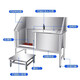 Dog washing pool stainless steel pet shop beauty special cleaning pet bathing pool cat and dog universal dog washing basin standard version 100*60*90 deep 40cm