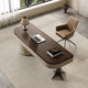 TONGTA modern retro style desk home study desk designer high-end walnut veneer office desk computer desk single desk 140*70*75