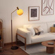Zhong Shuai Nordic Minimalist Floor Lamp Living Room Sofa Side Bedside Lamp Modern Personalized Decorative Ambience Lamp Vertical Coffee Table Style - Walnut Color Floor Lamp Warm Light