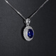 Haikai Necklace Women's Royal Blue Sapphire Necklace Luxury Jewelry Valentine's Day Birthday Gift Royal Blue Sapphire Necklace (1.15 carats/selected flawless)