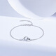 Saturday Fu PT950 platinum bracelet women's double ring bracelet B078408 about 1.99g 16+3cm birthday gift