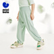 Mini Bala mini parent-child plant core Tencel base home anti-mosquito pants for boys and girls bean paste green 40001 100 cm