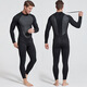 SBART one-piece wetsuit 3mm thick material warm and cold-proof snorkeling suit winter swimming men's swimsuit wetsuit fishing suit 1130 all black 2XL (185-190cm, 160-190Jin Jin equals 0.5 kg)