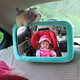 Car baby mirror, safety seat observation mirror, car safety seat interior rearview mirror, child observation mirror, baby car baby mirror, green set pink dog + black mirror suitable for reverse installation of the seat