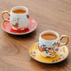 Gold inlaid jade, mutton fat jade porcelain pair of cups, modern simple gold-painted European-style household fruit tea cup, Kung Fu tea set accessories gift box, good things are coming, gold-painted pairs of cups