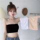 Kadeno strapless underwear for female students, beautiful back top, tube top underwear, anti-exposure, small chest inner wear, one shoulder wrap, black, one size fits all, 80-150 Jin Jin is equal to 0.5 kg