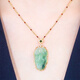 Luoliya Gao Bingpiaohua-Jade K gold inlaid leaf pendant gold inlaid jade gold branch jade leaf jade pendant for women to give to my wife
