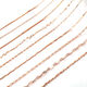 Nilan Fat Dong Lai's same style 18K rose gold plain chain women's necklace Au750 does not lose color, gold color, rose gold baby's breath 40+5 cm, 1.3 mm thick