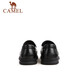 Camel (CAMEL) business casual shoes autumn middle-aged men's soft leather slip-on shoes A132287560-1 black 39