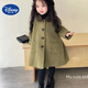 Disney (Disney) Girls Korean Children's Clothing Autumn and Winter New Double-sided Cashmere 2025 Children's Coat Woolen Coat Woolen Style Jacket Woolen Coat Jacket Autumn and Winter Style 100