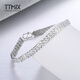 TTMIX Men's Generous Platinum Bracelet Fashionable Temperament pt950 Platinum Snake Pattern Bracelet 15.5-15.7g 17cm Width 5.4mm