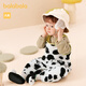 Balabala Children's Suit Boys Winter Clothes Girls Cotton Clothes Baby Overalls Two-piece Set Plus Velvet White Black - Dalmatian Style - 00319 100