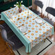 Bo Ling Lu high-end light luxury tablecloth waterproof, oil-proof, anti-scalding, no-wash PVC simple tablecloth 2023 latest coffee table mat new style - blue and yellow rhombus 138*180cm 95% dining table suitable