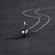 Tahitian Black Pearl Pendant S925 Silver Seawater Pearl Necklace Men's and Women's Couple Jewelry Jewelry Grade B/Slightly Flawed Without Diamonds Approximately 40+5cm Black Pearl 11-12mm