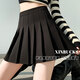 XINBUCKS pleated skirt women's short skirt A-line skirt umbrella skirt spring and autumn high waist slimming summer JK uniform skirt winter college style black-regular style (anti-wrinkle suit fabric) M size 90-105Jin Jin equals 0.5 kg (waist circumference 70cm)