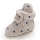Tutu Dawen Newborn Baby Shoes 0-1 Years Old Toddler Cotton Shoes for Male and Female Baby Autumn and Winter Plus Velvet Warm 6-12 Months Foot Covers Light Gray Velvet Thickening Inner Length 13cm (Suitable for 0-12 Months)