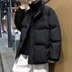 JEEP SPIRIT winter down jacket men's American trend 2024 new trendy student loose large size stand-up collar thickened jacket black stand-up collar normal size XL recommended 135-150Jin Jin equals 0.5 kg