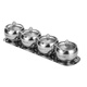Xuanyan 304 stainless steel seasoning jar set seasoning storage jar seasoning jar salt jar dustproof seasoning box with base spoon tray with lid 304 seasoning jar four flavors
