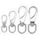 Tianzhuo Hardware universal hook 304 stainless steel rotating ring hook spring buckle dog buckle key chain chain buckle carabiner dog chain connection M6 2#