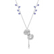 Baozha natural tanzanite mini shell necklace can open the treasure box 925 sterling silver clavicle chain for women Tanzanite mini small shell box necklace