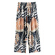 AB underwear pajamas thin printed home casual loose wide-leg pants for women can wear home pants H848 ink painting XL