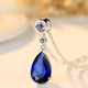 T&UTU guaranteed sapphire pendant for women colored gemstone tanzanite necklace silver gold-plated fashionable colorful precious gift precious gift