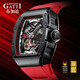 Bugatti (BONEST GATTI) German watch men's fully automatic waterproof luminous mechanical watch wine barrel type hollow waterproof for boyfriend Valentine's Day gift Magic Sunshine 9901