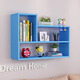 Yimei Tianhe wall storage rack without punching wall-mounted storage cabinet bedroom wall closet creative grid wall cabinet home bookshelf extended version length 80 width 15 height 60 teak color