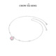Chow Tai Sang S925 Silver Wish Apple Necklace Female Niche Light Luxury High-end Birthday Gift for Girls Wish Apple Silver