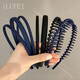 Men's hairbands invisible face wash hairpins boys sports hairbands 2025 new trendy internet celebrity hairbands 07 black matte hairbands