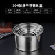FEiNASi 304 stainless steel steaming bowl household stainless steel soup bowl with lid steamed egg steaming rice bowl stew pot 18cm-304 stew pot