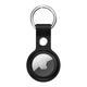 Aolang suitable for AirTag protective case Apple anti-lost device keychain airtags tracking locator silicone short style for the elderly, children and pets to prevent loss and can be hung black