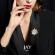 Jay rose flower brooch, high-end female corsage accessories, birthday gift for mother, mother-in-law and elders