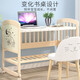 Yubeile Baby Cot multifuncional BB Baby Baby Wood Wood Shaker Pintorina Recién nacida Votrado para niños con mesa de pañales Actualizada: Mat de marrón + Conjunto de 5 piezas + Mesa de enfermería