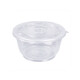 Qiantun disposable bowls, chopsticks, plastic household small bowls, round lunch boxes with lids, packed lunch boxes, tableware, ice powder dealer 142 lids, suitable for 700-1000 bowls, 100 pieces