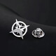 Maimed Brooch Six-Pointed Star Two-pack Men's Suit Small Lapel Pin Shirt Collar Button Badge Button Accessories Gift for Boyfriend Six-Pointed Star Brooch Silver Two-pack