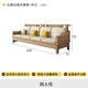 Daye and Maple Solid Wood Sofa Ash Solid Wood Sofa Drawer High Box Storage Sofa Simple Modern Log Style Independent Four-Seater Combination