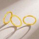 Saturday Fortune (ZLF) gold ring for men and women, solid gold stackable plain ring ring, single three lives and three generations, price Shamian No. 11-2.35g