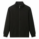 Stand collar zipper sweatshirt for men and women, cardigan jacket, sweatshirt, men's coat, autumn and winter men's clothing, versatile black 3XL
