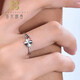 Falling Flowers and Spring Four-leaf Flower Platinum Ring Women's Ring pt950 Platinum Living Ring for Girlfriend Ring, Living Mouth Adjustable No. 8-15