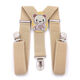 Qimeilian children's suspenders clip pants anti-fall artifact suspenders replacement shoulder straps children boys and girls baby suspenders clip XCZ beige yellow bear