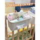 Bedside hanging basket baby storage rack bedside crib hanging storage hanging bag fence diaper table storage box three-in-one hanging basket * 2 with dog stickers