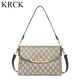 KRCK light luxury commuter new women's bag crossbody shoulder bag birthday gift for girlfriend and wife shell bag niche trend brown