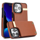 ONEAGREE European and American style suitable for Apple iPhone 11 12 13 14 15 16 Pro max mobile phone case wallet card holder plus protective cover for men and women brown iPhone14 Pro