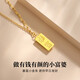 Central Chuang Fashion Chinese Gold Necklace Women's Silver Small Gold Nugget Rich Pendant Birthday Gift for Girlfriend and Best Friend S925