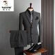 Woodpecker (TUCANO) large size suit men's four seasons casual business formal wear fashion slim wedding groomsmen dress suit men's black double button (single jacket) 64/7XL (210-230Jin Jin equals 0.5 kg)
