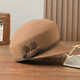 PTAH autumn and winter wool hat equestrian hat small top hat British retro ins style woolen style hat temperament knight hat camel