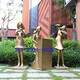 Outdoor music figure fiberglass sculpture garden landscape courtyard real estate sales department shopping mall large ornaments decoration combination B fixed jin