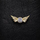 WOUG Hao Angel Wings Men's Brooch Light Luxury Corsage Simple Suit Decoration Lapel Pin Creative Gold One
